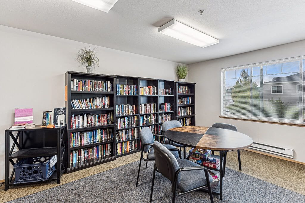 Library at Woodrose Senior Affordable Apartments in Bellingham WA